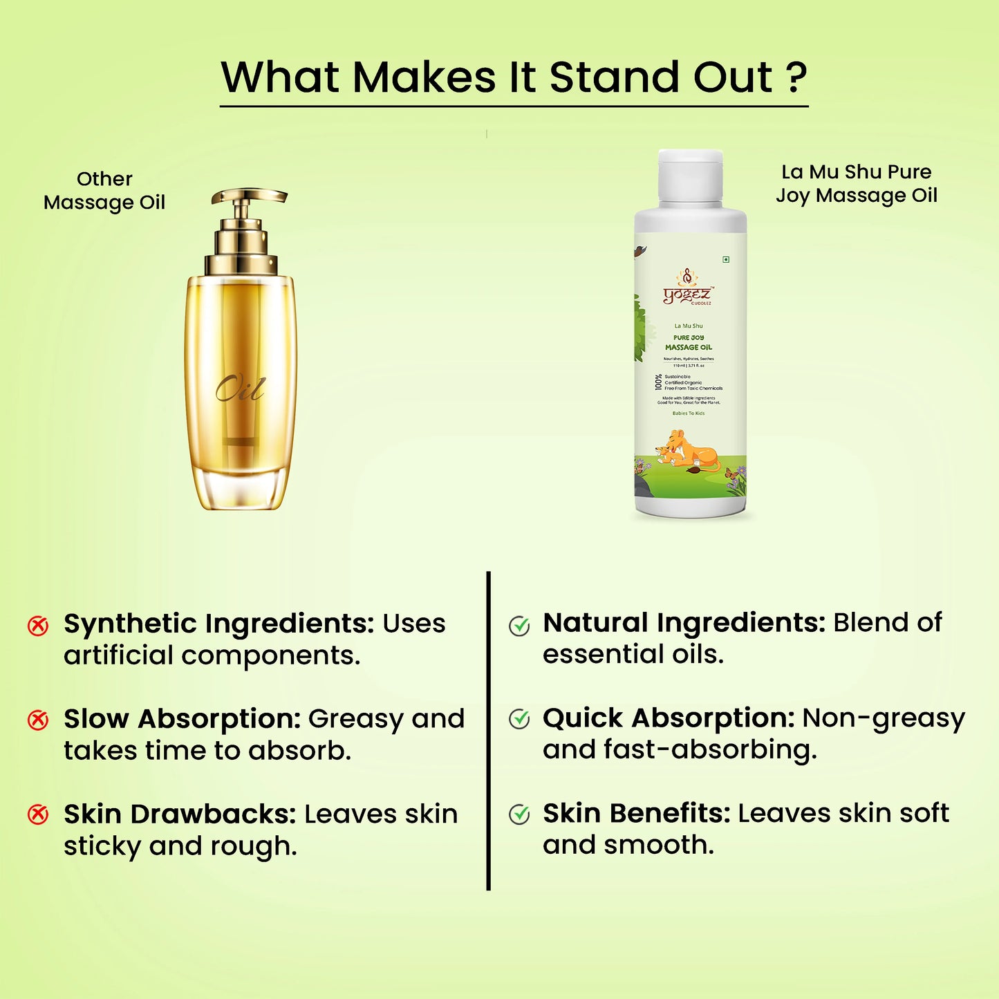 YOGEZ  La Mu Shu Pure Joy Massage Oil for Babies to Kids.