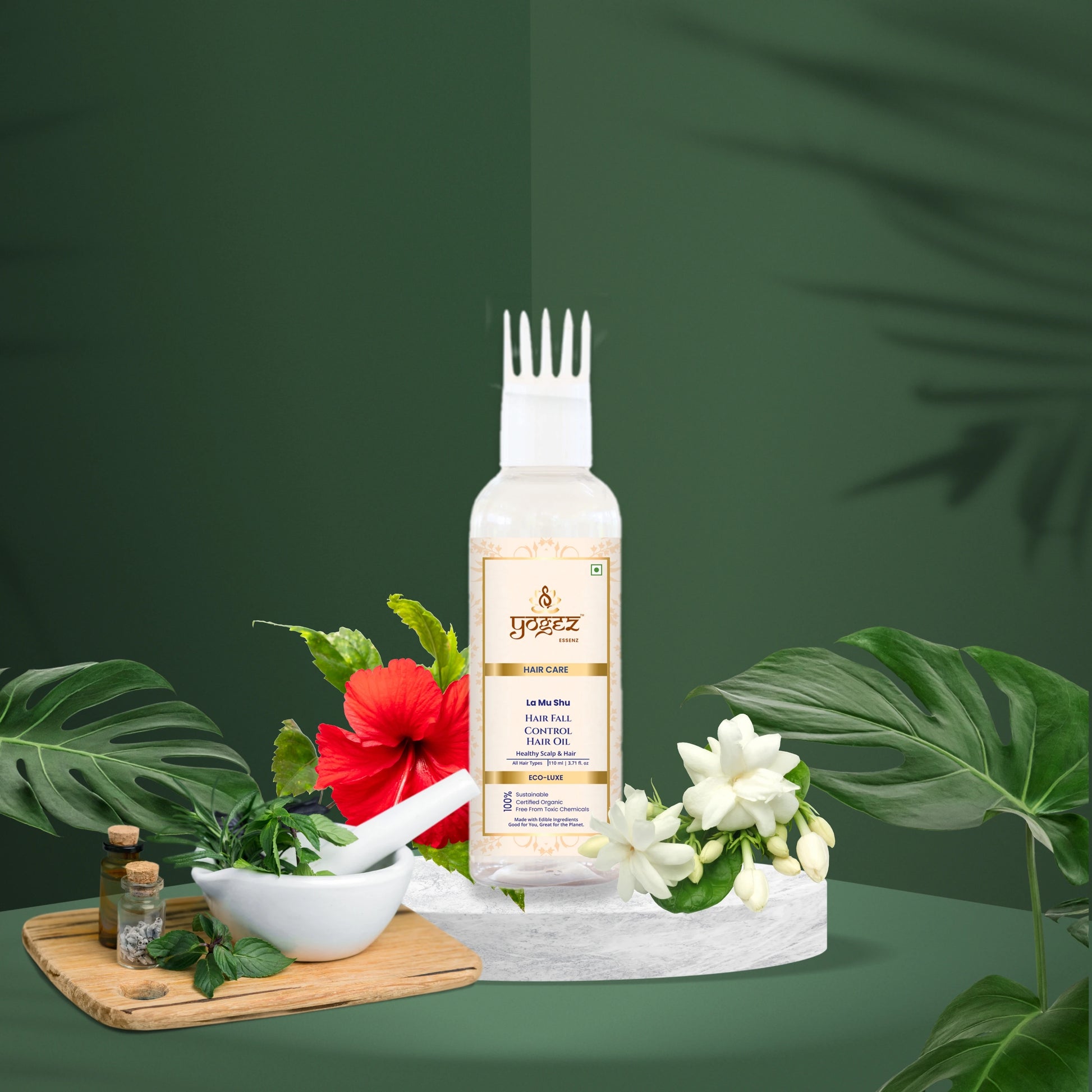 YOGEZ  La Mu Shu Hair Fall Control Hair Oil