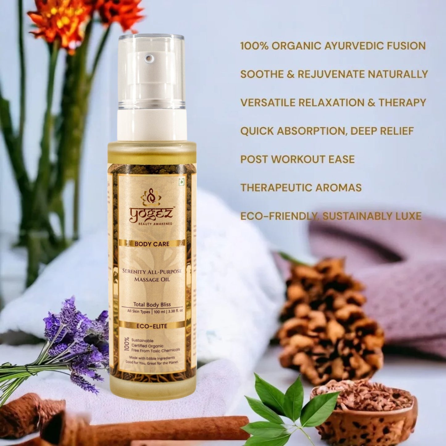 YOGEZ Serenity All-Purpose Massage Oil