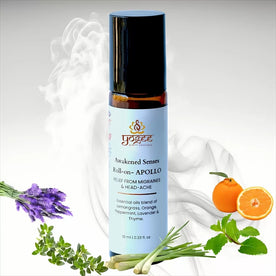 Awakened Senses Temple Roll On- APOLLO- blend of aromatherapy and Aromachology to ease head-ache and migraine - YOGEZ