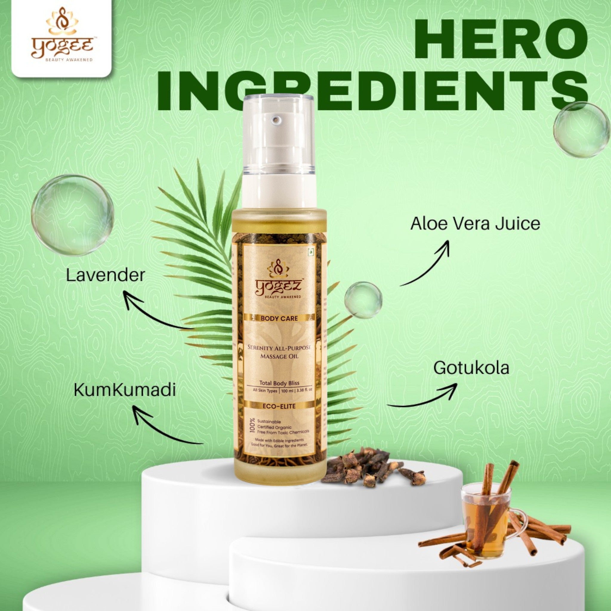 YOGEZ Serenity All-Purpose Massage Oil