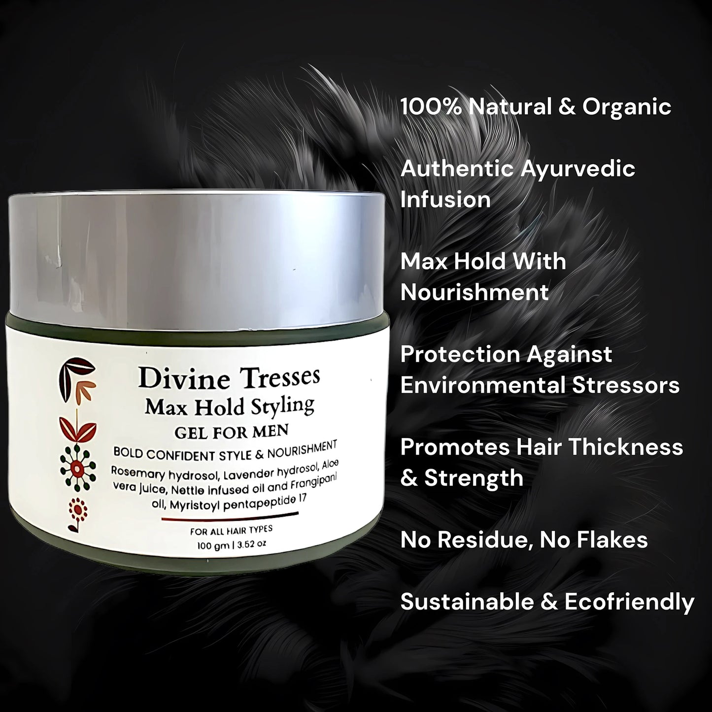 Divine Tresses Max Hold Styling Gel for Men - YOGEZ