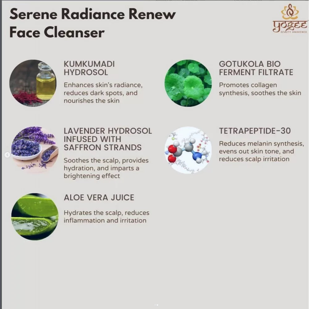 Serene Radiance Renew Face Cleanser - YOGEZ