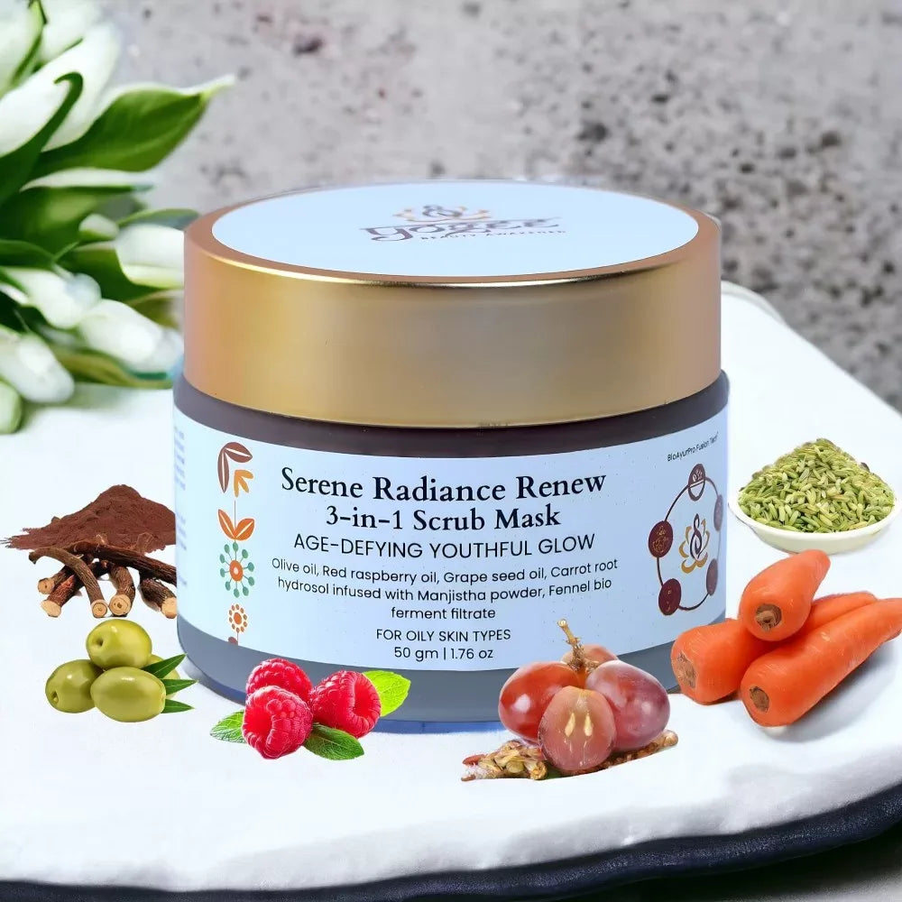 Serene Radiance Renew 3-in-1 Anti-aging Scrub Mask - YOGEZ