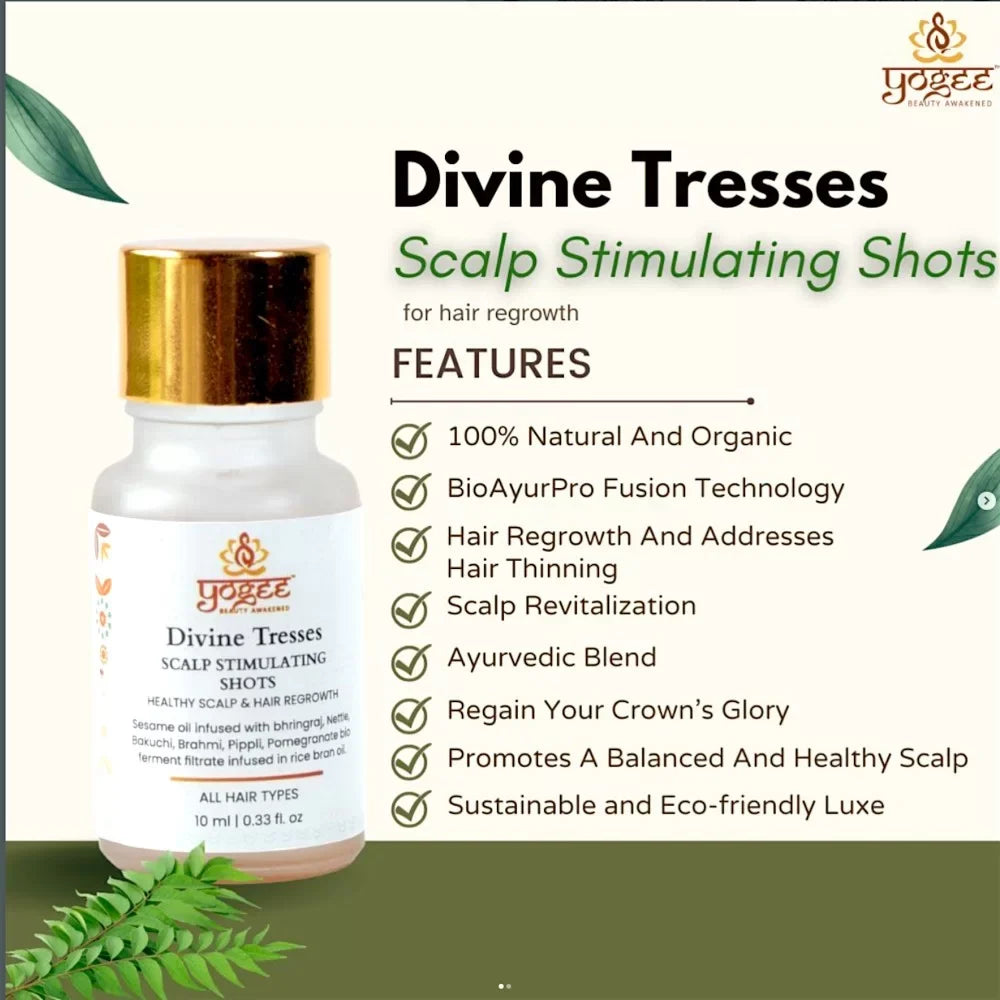 Divine Tresses Scalp Stimulating Shots for hair regrowth - YOGEZ