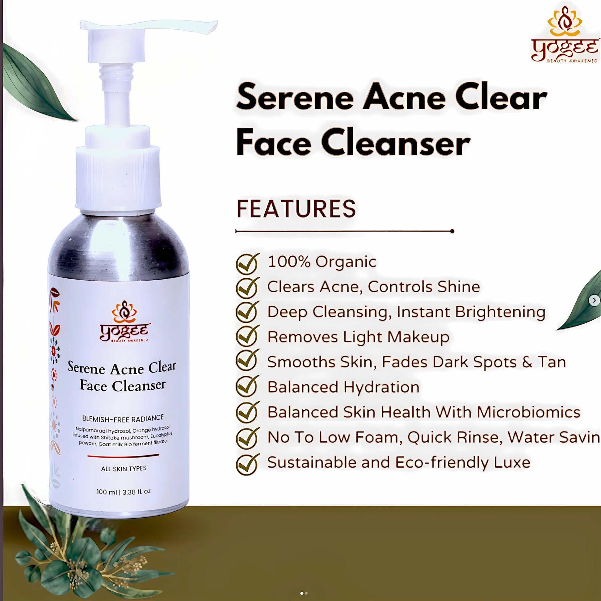 Serene Acne Clear Face Cleanser - YOGEZ