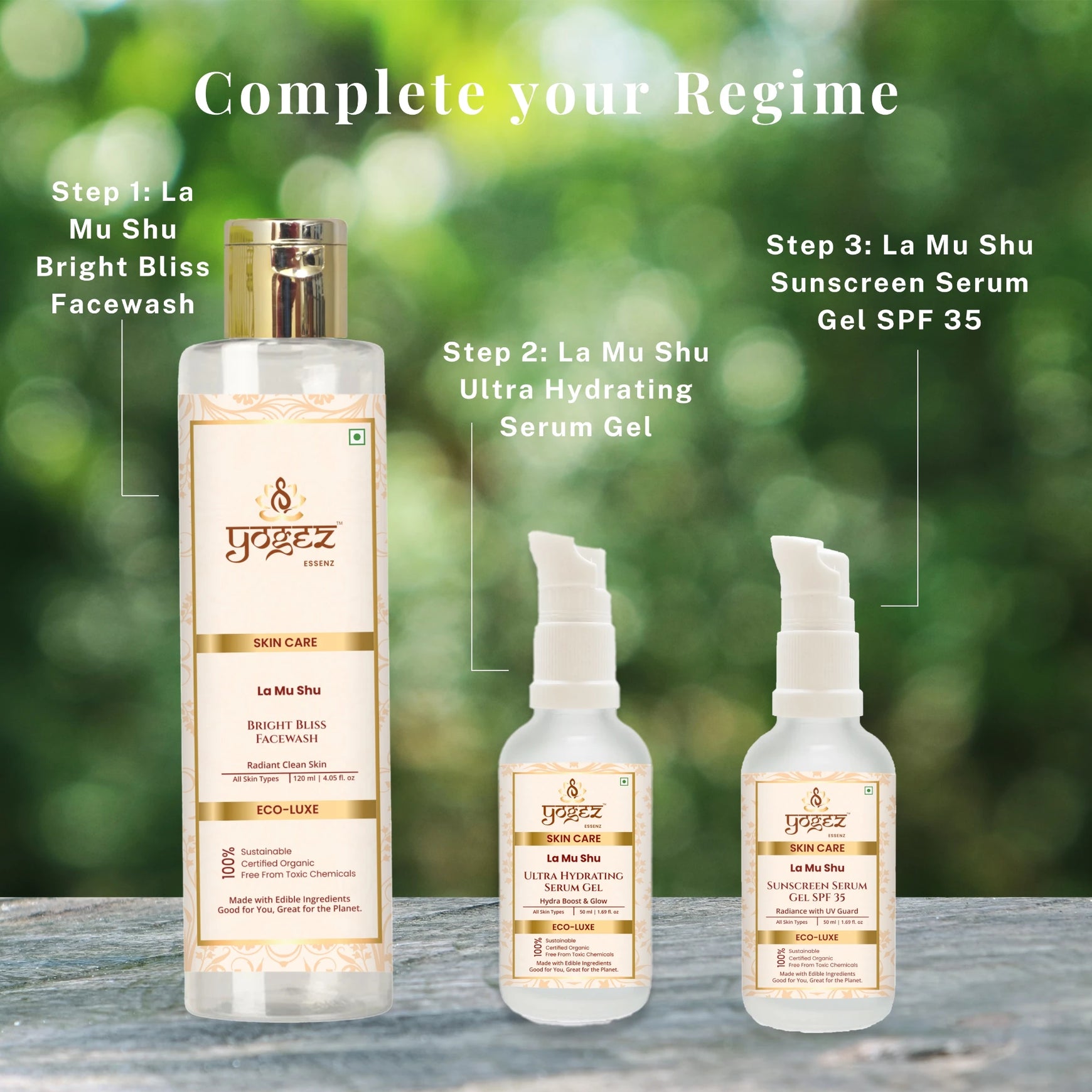 La Mu Shu Sunscreen Serum Gel SPF 35 YOGEZ