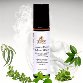 Awakened Senses Temple Roll On- SWASTI- blend of aromatherapy and aromachology Breath easy & Seasonal allergy survival - YOGEZ