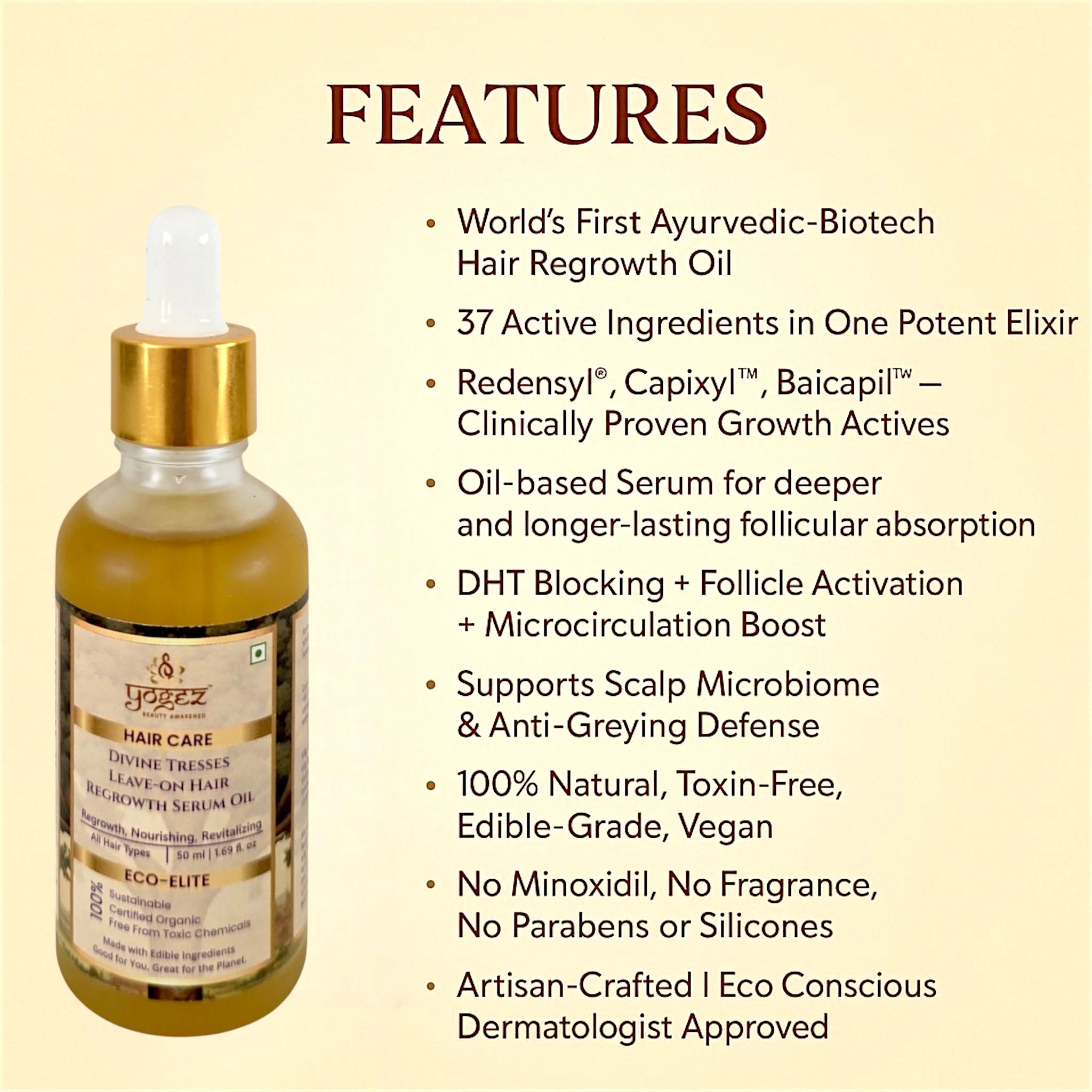 Divine Tresses Leave-on Hair Regrowth Serum Oil