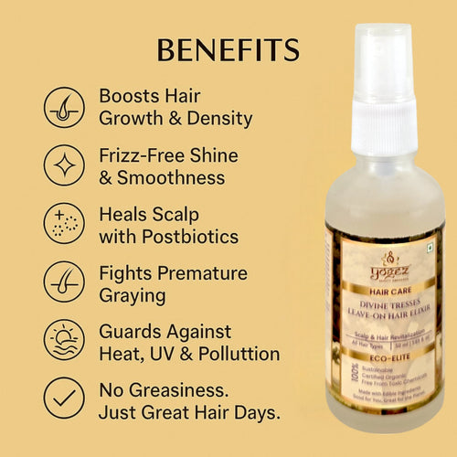 Divine Tresses Hair Elixir Spray 50ml - Redensyl Baicapil Procapil Greyverse Ayurvedic Leave-In Spray - TheYOGEZ