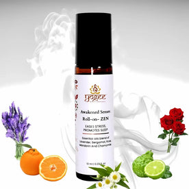 Awakened Senses Temple Roll On- ZEN- blend of aromatherapy and aromachology to ease stress and to induce sleep - YOGEZ